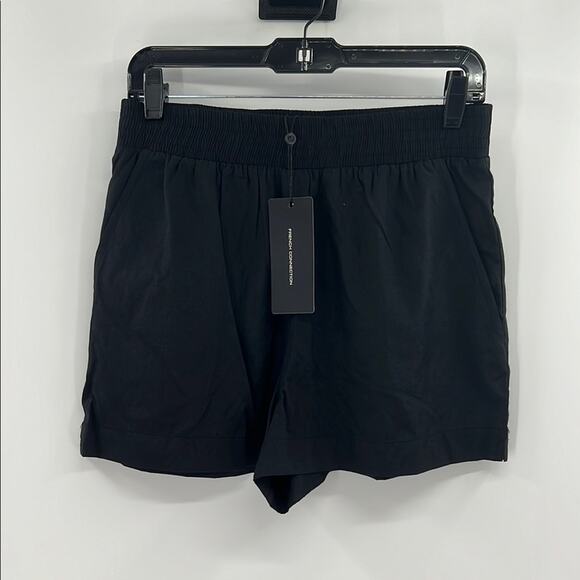 French Connection Women's Poplin Shirting Pull on Shorts - Black - Small - NWT - Picture 1 of 6